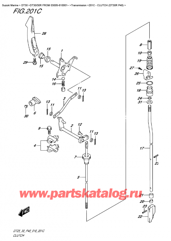   ,   , Suzuki DT30 RS / RL  FROM 03005-610001~   2016 , Clutch (Dt30R P40)