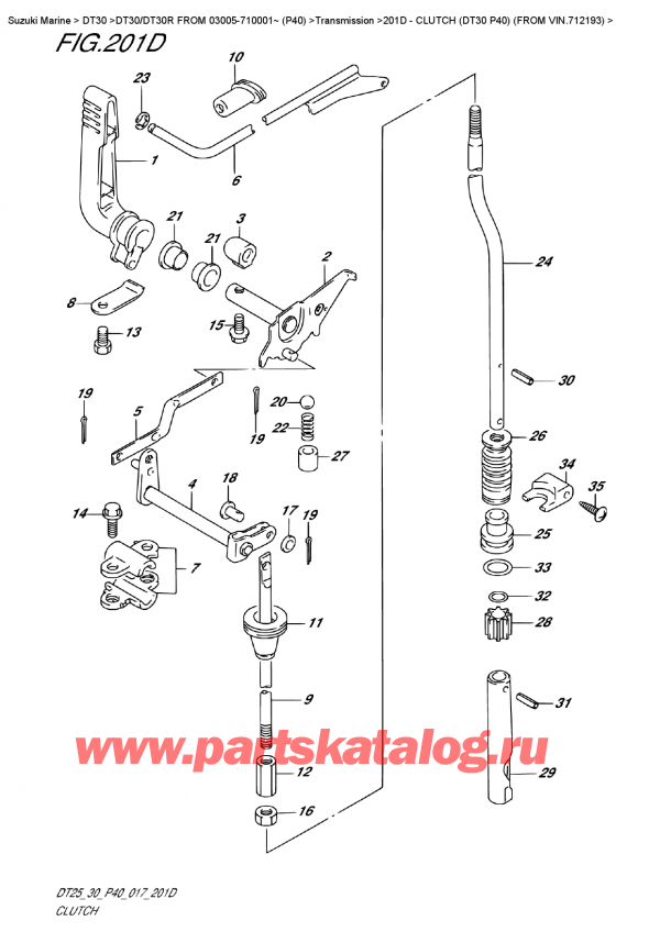  ,  , SUZUKI DT30 S/L FROM 03005-710001~ (P40), Clutch (Dt30 P40)  (From  Vin.712193) -  (Dt30 P40) (From Vin.712193)