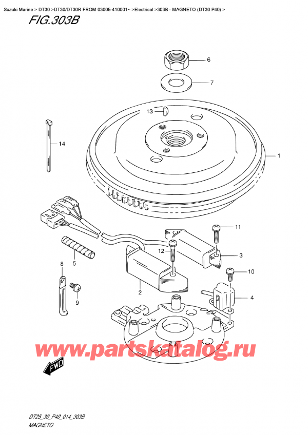  ,   , Suzuki DT30E S / L FROM 03005-410001~   2014 ,  (Dt30 P40)
