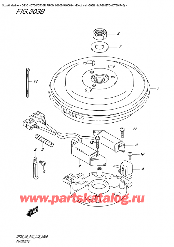  ,   ,  DT30 S/L FROM 03005-510001~, Magneto  (Dt30 P40)