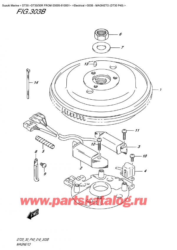 ,   , Suzuki DT30/30R  FROM 03005-610001~   2016 , Magneto (Dt30 P40) /  (Dt30 P40)