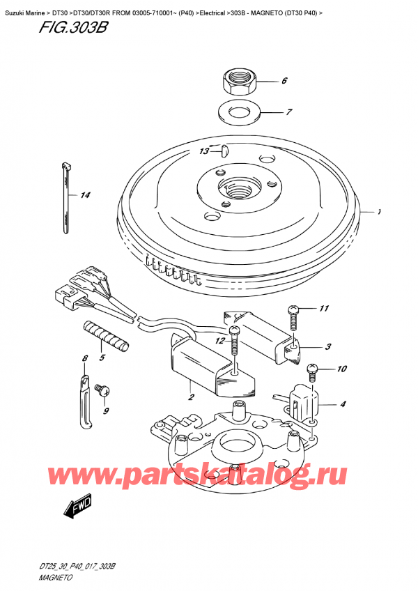   ,   , SUZUKI DT30 S/L FROM 03005-710001~ (P40),  (Dt30 P40)