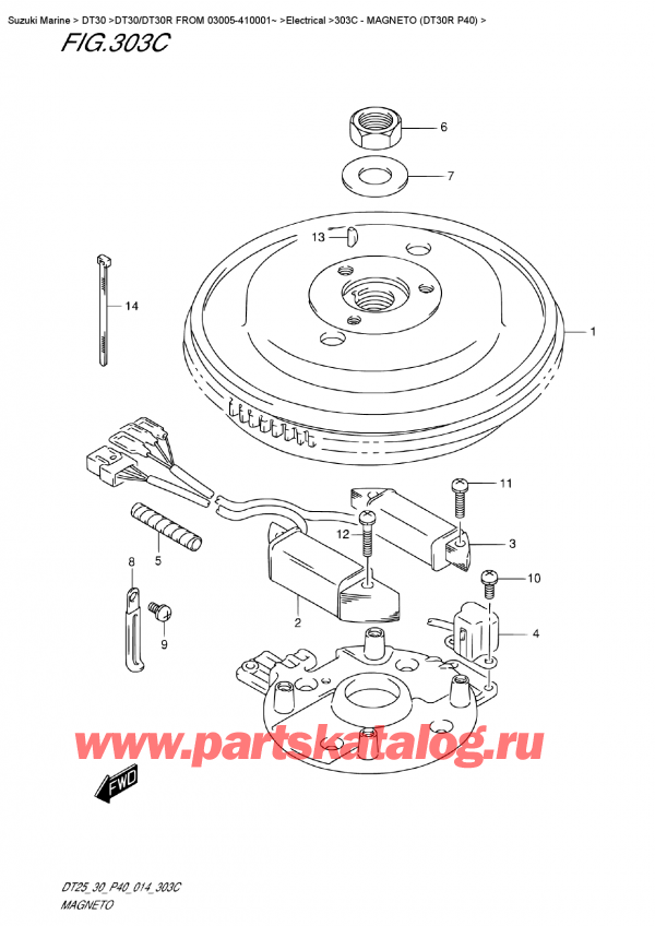 ,    ,  DT30R S / L FROM 03005-410001~,  (Dt30R P40) - Magneto  (Dt30R P40)