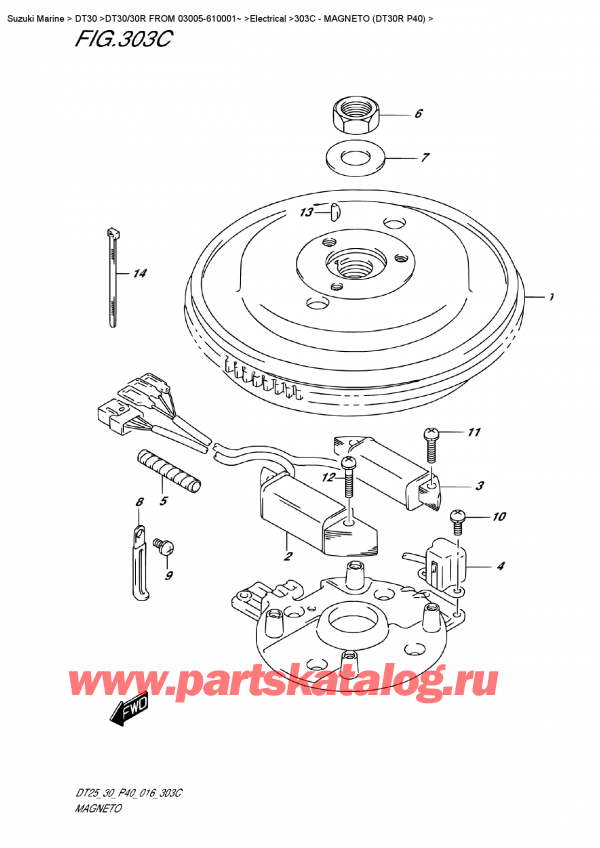 , , SUZUKI DT30 RS / RL  FROM 03005-610001~ , Magneto (Dt30R P40)