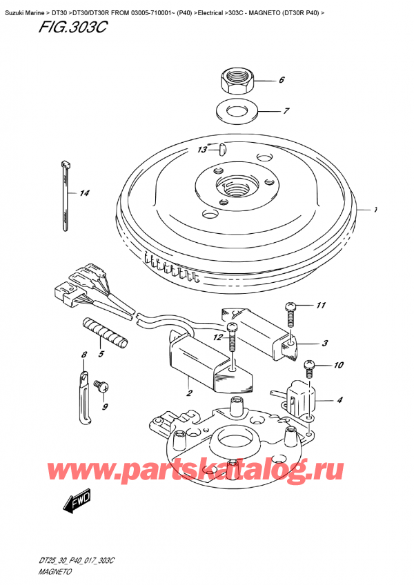   ,    , SUZUKI DT30R S/L FROM 03005-710001~ (P40)  2017 ,  (Dt30R P40)