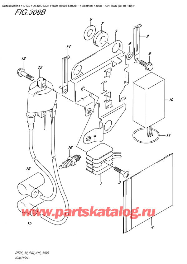 ,   , Suzuki DT30 S/L FROM 03005-510001~  2015 , Ignition  (Dt30 P40)