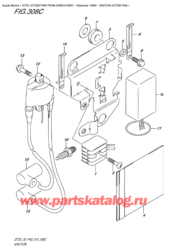  ,   , SUZUKI DT30R S/L FROM 03005-510001~, Ignition  (Dt30R P40)