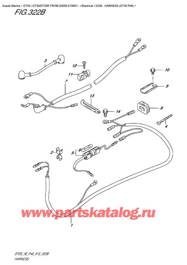   ,   , Suzuki DT30 S/L FROM 03005-510001~  2015 , Harness  (Dt30 P40) /   (Dt30 P40)