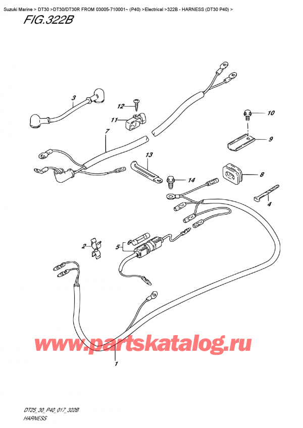   ,   ,  DT30E S/L FROM 03005-710001~ (P40), Harness (Dt30 P40)