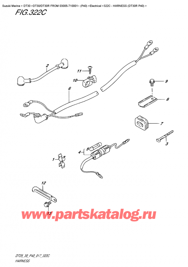  ,    ,  DT30R S/L FROM 03005-710001~ (P40)  2017 , Harness (Dt30R  P40)