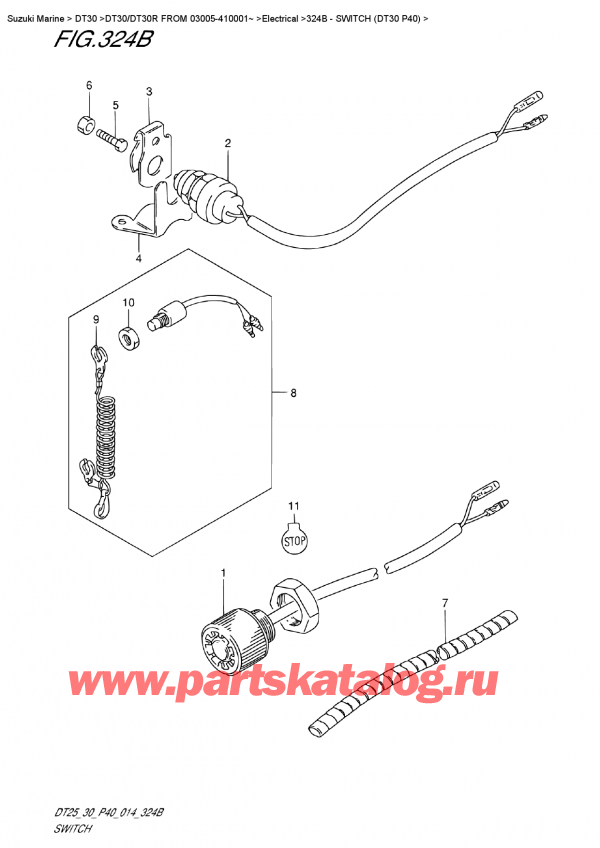  ,   , Suzuki DT30 S-L FROM 03005-410001~  2014 ,  (Dt30 P40) / Switch  (Dt30 P40)