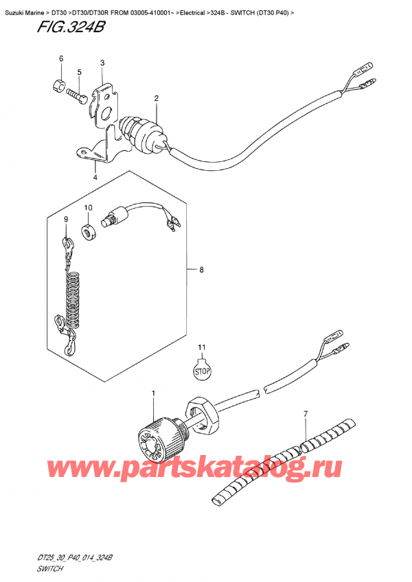   ,   , Suzuki DT30 S-L FROM 03005-410001~,  (Dt30 P40) - Switch  (Dt30 P40)