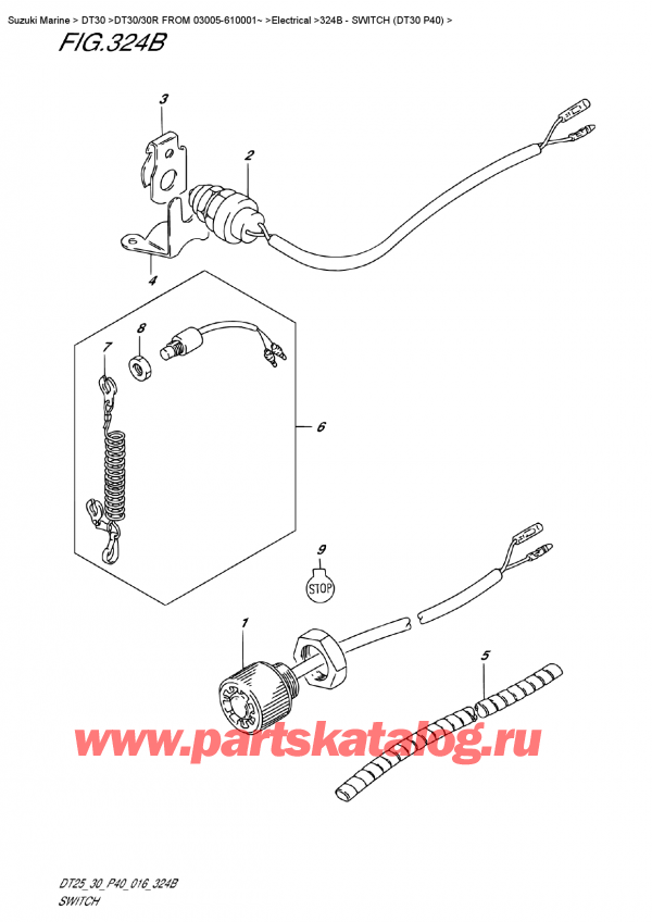 ,   , Suzuki DT30/30R  FROM 03005-610001~ , Switch (Dt30 P40) /  (Dt30 P40)