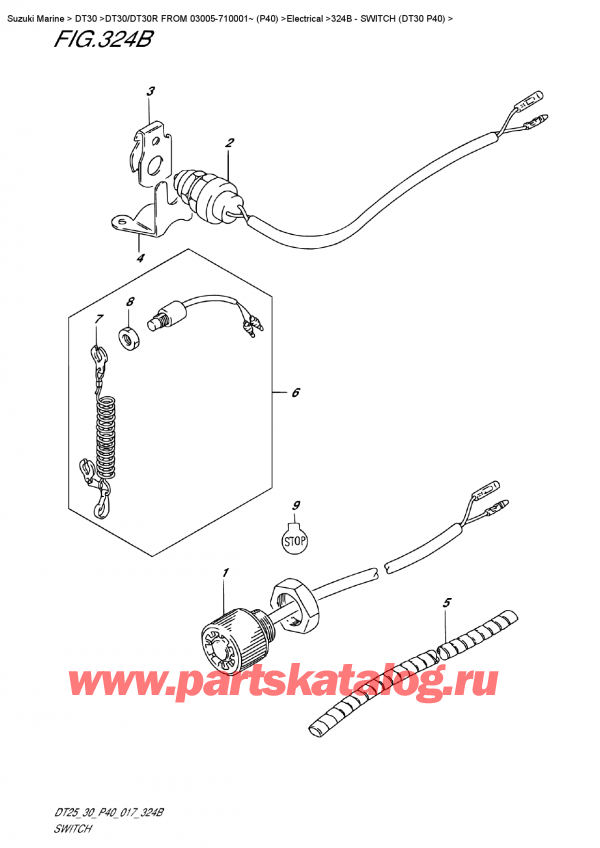   ,    , SUZUKI DT30E S/L FROM 03005-710001~ (P40)  2017 , Switch (Dt30 P40)