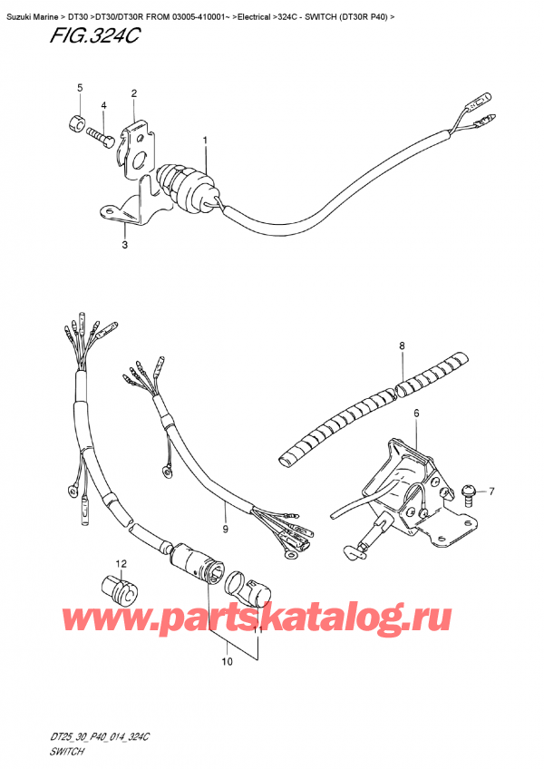  ,   , Suzuki DT30R S / L FROM 03005-410001~  2014 , Switch  (Dt30R P40)