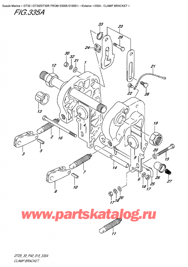  , , Suzuki DT30E S/L FROM 03005-510001~, Clamp  Bracket /  