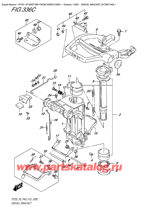 ��������, , Suzuki DT30R S/L FROM 03005-510001~, Swivel  Bracket (Dt30R  P40)