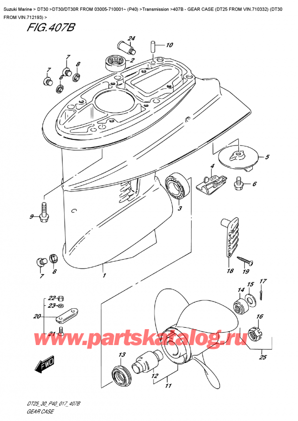   ,   , Suzuki DT30R S/L FROM 03005-710001~ (P40)  2017 ,    (Dt25 From Vin.710332) (Dt30 From Vin.712193)