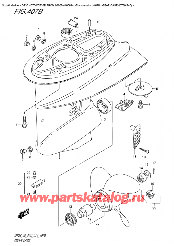  , , Suzuki DT30E S / L FROM 03005-410001~ , Gear  Case (Dt30 P40)