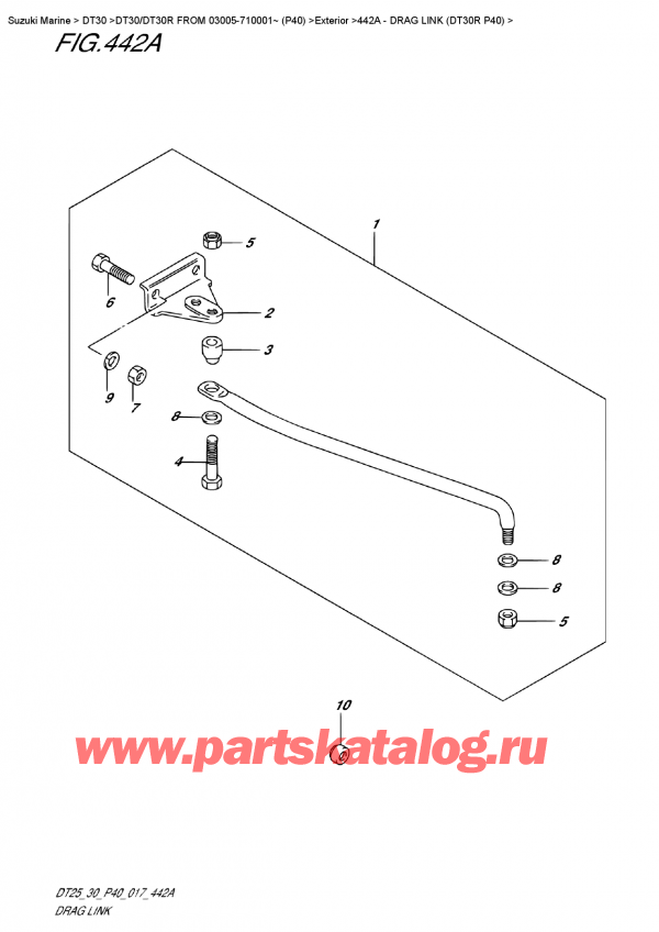   ,   , Suzuki DT30R S/L FROM 03005-710001~ (P40)  2017 , Drag  Link (Dt30R  P40)