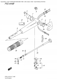444B  -  Tiller  Handle  (Dt30  P40) (444B -  (Dt30 P40))
