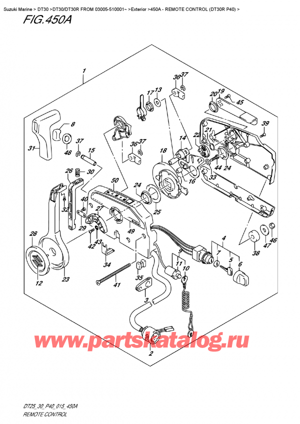 ,    , Suzuki DT30R S/L FROM 03005-510001~  2015 , Remote  Control (Dt30R  P40)