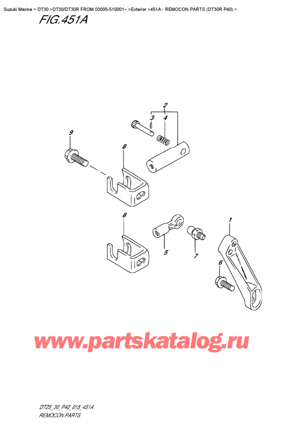 , , Suzuki DT30R S/L FROM 03005-510001~  2015 , Remocon  Parts (Dt30R  P40) - Remocon Parts (Dt30R P40)