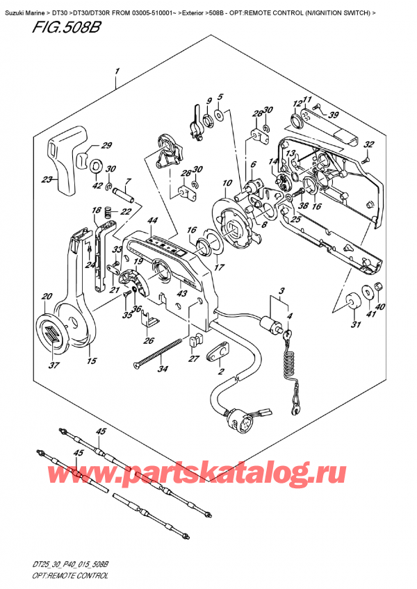  ,    , SUZUKI DT30E S/L FROM 03005-510001~  2015 , :   (N / ignition )