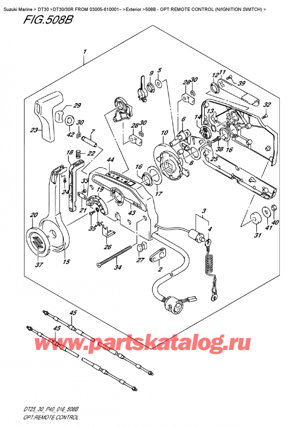  ,   , Suzuki DT30/30R  FROM 03005-610001~ , Opt:remote Control (N/ignition Switch)