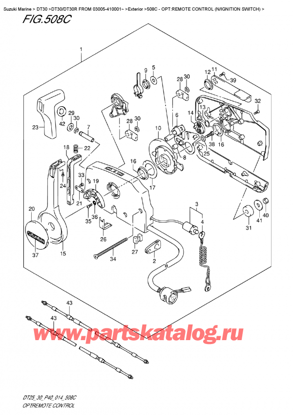   ,   , Suzuki DT30E S / L FROM 03005-410001~ , :   (N / ignition )