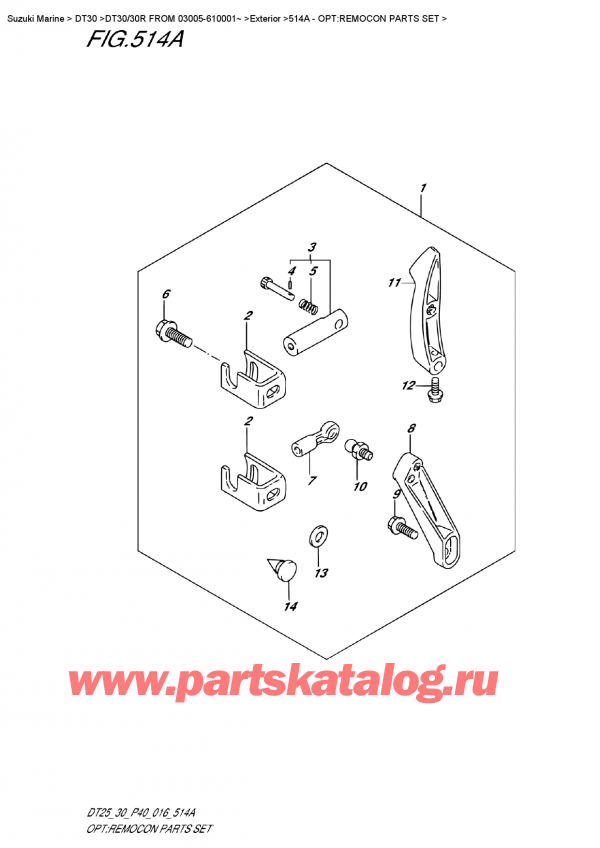 ,   , Suzuki DT30/30R  FROM 03005-610001~   2016 , Opt:remocon Parts Set - :   