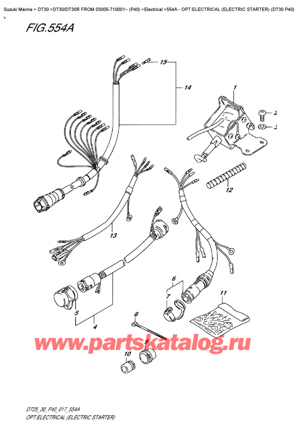 ,   , Suzuki DT30E S/L FROM 03005-710001~ (P40), :      (Dt30 P40) - Opt:electrical  (Electric  Starter)  (Dt30  P40)
