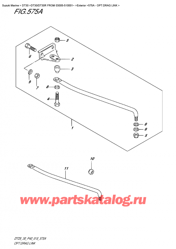  ,   , Suzuki DT30E S/L FROM 03005-510001~  2015 , Opt:drag  Link