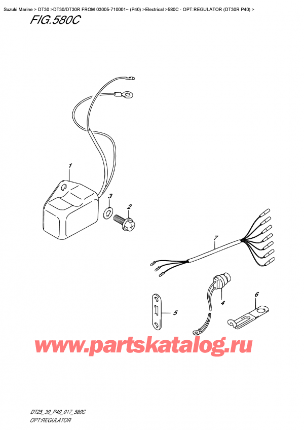  ,   , SUZUKI DT30R S/L FROM 03005-710001~ (P40), :  (Dt30R P40)