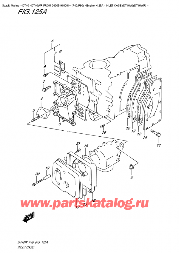  ,    , Suzuki DT40W RS-RL FROM 04005-910001~ (P40)  2019 ,  Case (Dt40W) (Dt40Wr) / Inlet  Case (Dt40W)(Dt40Wr)