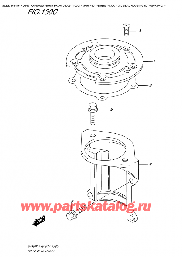  ,  , Suzuki DT40W RS / RL FROM 04005-710001~ (P40), Oil Seal  Housing  (Dt40Wr  P40) -   (Dt40Wr P40)