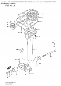 141A  - Exhaust Tube (Dt40W P40)(Dt40W  P90)(Dt40Wr  P90)(Dt40Wk  P40) (141A -   (Dt40W P40) (Dt40W P90) (Dt40Wr P90) (Dt40Wk P40))