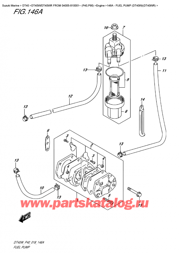  ,   , Suzuki DT40W RS / RL FROM 04005-810001~ (P40), Fuel Pump  (Dt40W)(Dt40Wr)