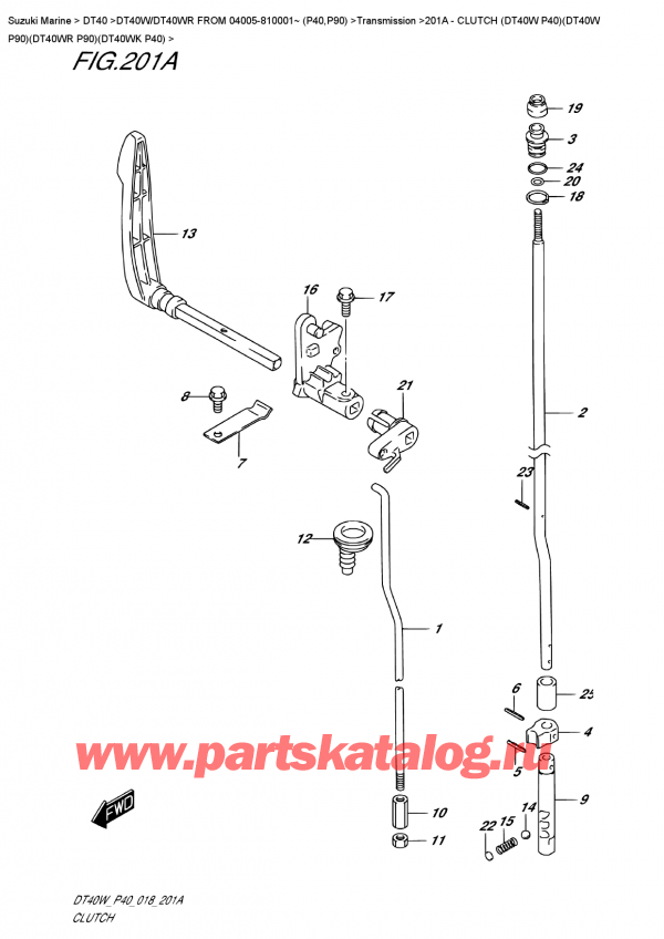 ����� ��������, �� ��������� ���������, SUZUKI DT40W S/L FROM 04005-810001~ (P40) ������ 2018 ����, Clutch (Dt40W  P40)(Dt40W  P90)(Dt40Wr  P90)(Dt40Wk  P40)