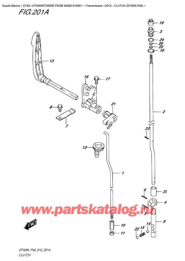 ������ �������������, �� ��������� �������� ���������, Suzuki DT40W S/L FROM 04005-610001~ , ��������� (Dt40W P40)