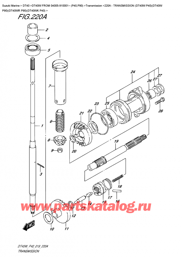   ,   , SUZUKI DT40W S-L FROM 04005-910001~ (P40)  2019 ,  (Dt40W P40) (Dt40W P90) (Dt40Wr P90) (Dt40Wk P40)