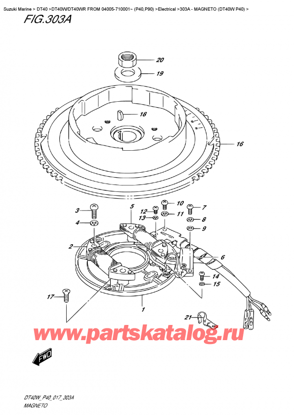  ,   , SUZUKI DT40W S / L FROM 04005-710001~ (P40)  2017 ,  (Dt40W P40)