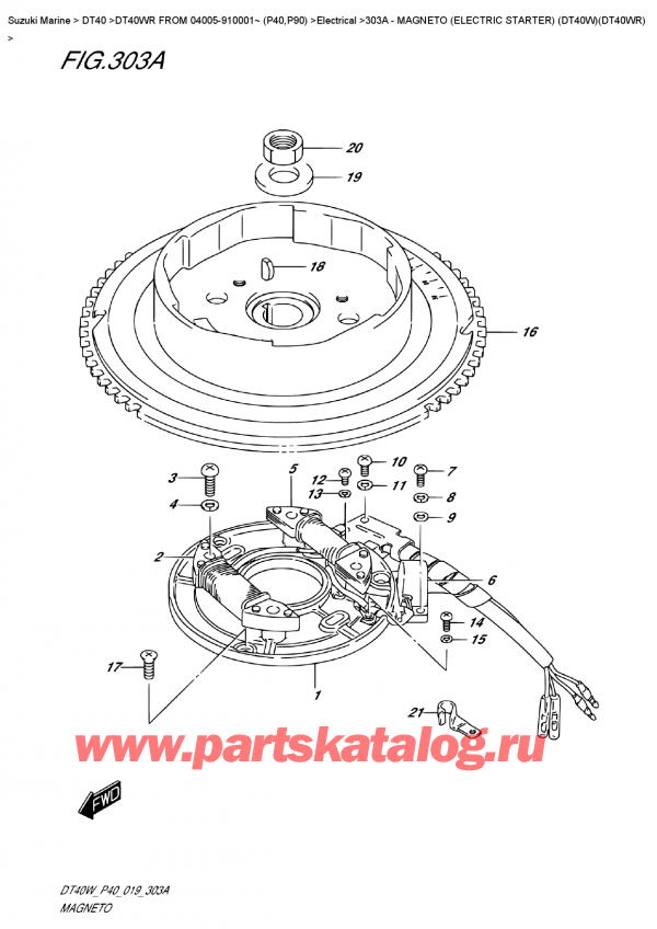   ,   , SUZUKI DT40W RS-RL FROM 04005-910001~ (P40)  2019 ,  () (Dt40W) (Dt40Wr)