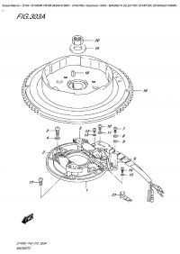 303A  -  Magneto (Electric  Starter)  (Dt40W)(Dt40Wr) (303A -  () (Dt40W) (Dt40Wr))