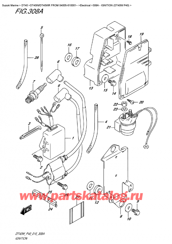  ,   , Suzuki DT40W S/L FROM 04005-610001~ , Ignition (Dt40W P40) - Ignition (Dt40W  P40)