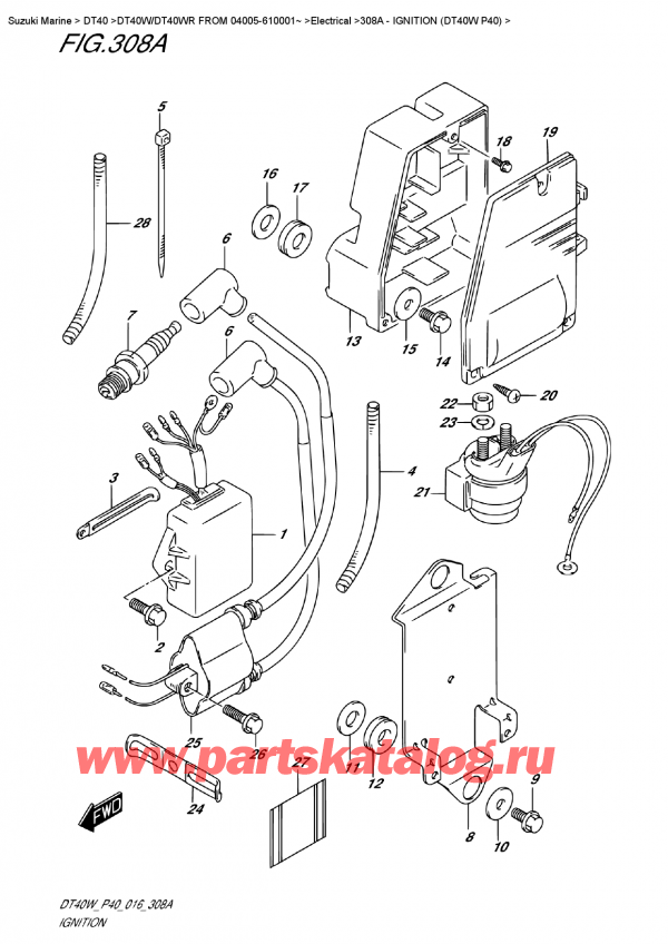   ,   , SUZUKI DT40W S/L FROM 04005-610001~ , Ignition (Dt40W P40)