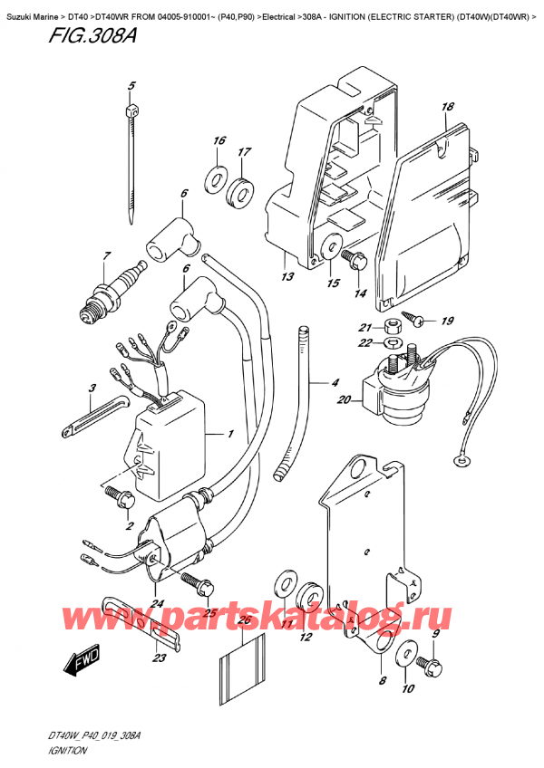  ,   , Suzuki DT40W RS-RL FROM 04005-910001~ (P40), Ignition (Electric  Starter)  (Dt40W)(Dt40Wr)