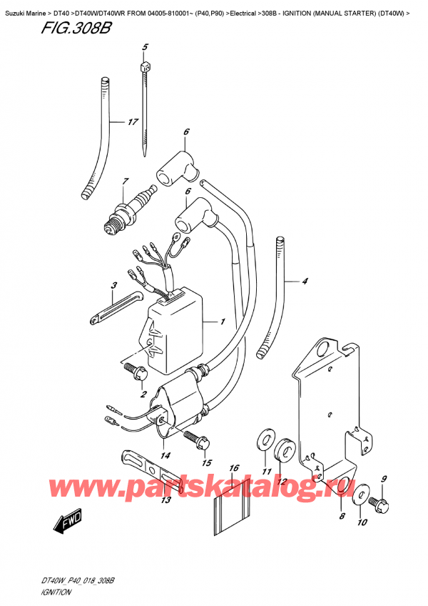  ,   , SUZUKI DT40W S/L FROM 04005-810001~ (P40), Ignition ( ) (Dt40W)