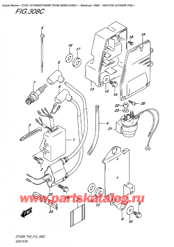 ,    , Suzuki DT40W RS/RL FROM 04005-610001~ , Ignition (Dt40Wr  P40) - Ignition (Dt40Wr P40)