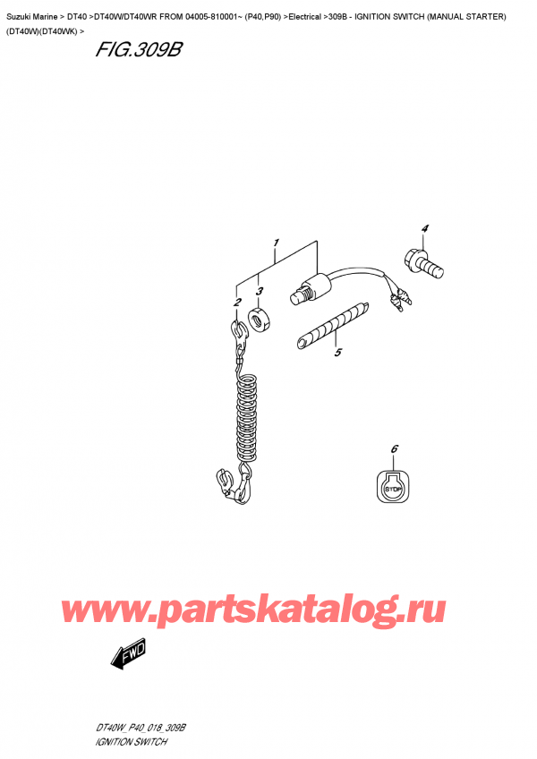 ,    , Suzuki DT40W S/L FROM 04005-810001~ (P40)  2018 , Ignition  ( ) (Dt40W) (Dt40Wk)